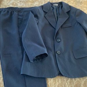 Boys Navy blue pinstriped suit